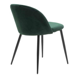Καρέκλα Melodi pakoworld βελούδο σκούρο πράσινο-μαύρο πόδι