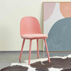 Καρέκλα Earin pakoworld PP-ύφασμα ροζ