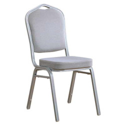 Καρέκλα HILTON Μεταλλική Silver Ύφασμα Γκρι 44x55x93cm