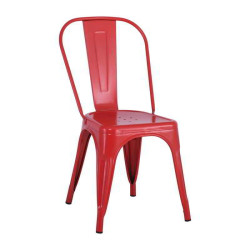 καρέκλα RELIX Steel Κόκκινο Matte 44x49x84cm