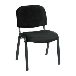 Καρέκλα Sigma Στοιβαζόμενη Γραφείου - Επισκέπτη Μέταλλο Μαύρο / Ύφασμα Μαύρο . Διάσταση: 56x62x77cm / Σωλ.35x16/1mm