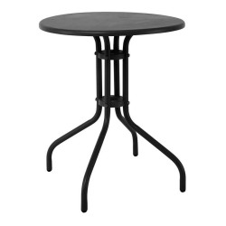 BALENO Τραπέζι Κήπου - Βεράντας, Μέταλλο Βαφή Μαύρο Φ60x70cm