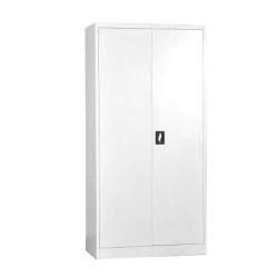 Μεταλλική Ντουλάπα Λευκή με 1 ντουλάπι και ράφια 90x45x185cm
