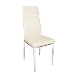 Καρέκλα Jetta-I Χρώμιο/PVC Εκρού Συσκ.6τμχ 40x50x95cm