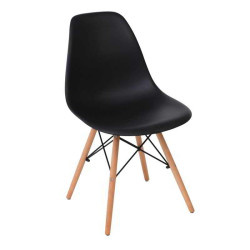 Καρέκλα Art Wood PP Μαύρο Συσκ.4τμχ 46x53x81cm