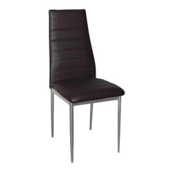 Καρέκλα Jetta-I Βαφή Γκρι/PVC Σκ.Καφέ Συσκ.4τμχ 40x50x95cm
