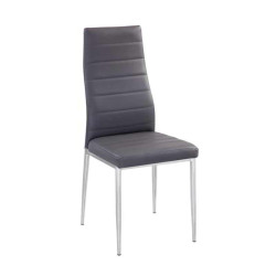 Καρέκλα Jetta-I Χρώμιο/PVC Γκρι Συσκ.6τμχ 40x50x95cm