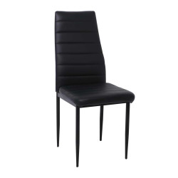 Καρέκλα Jetta-I Βαφή Μαύρη/PVC Μαύρο Συσκ.6τμχ 40x50x95cm