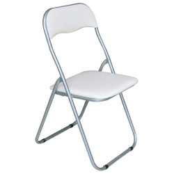 Καρέκλα Πτυσ/νη LINDA Pvc Άσπρο (Βαφή Γκρι) 43x46x80cm (Σετ 6 ΤΕΜ)