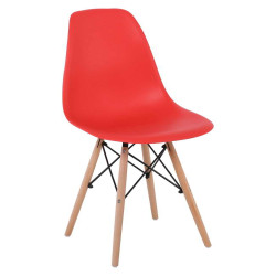 Wood Καρέκλα ART PP Κόκκινο 46x52x82cm (Σετ 4 ΤΕΜ)