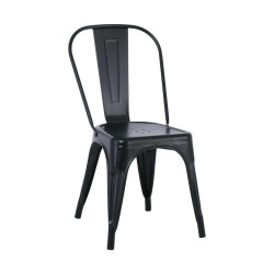 καρέκλα RELIX Steel Μαύρo 44x49x84cm