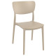 Καρέκλα Πολυπροπυλενίου Monna Dove Grey 45Χ53Χ82εκ.