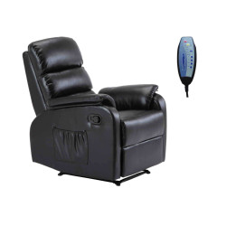 Πολυθρόνα Relax Massage COMFORT Pu Μαύρο 79x97x101cm