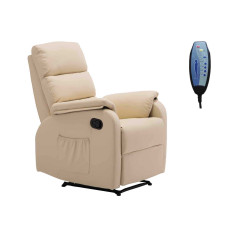 Πολυθρόνα Relax Massage COMFORT Pu Μπεζ 79x97x101cm