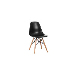 Καρέκλα Wood ART PP Μαύρο 46x52x82cm (Σετ 4 ΤΕΜ)