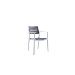 Πολυθρόνα AKRON PP Λευκή/Γκρι 60x55x85cm