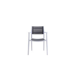 Πολυθρόνα AKRON PP Λευκή/Γκρι 60x55x85cm