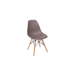 Wood ART Καρέκλα PP Sand Beige 46x52x82cm (Σετ 4 ΤΕΜ)