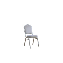 Καρέκλα HILTON Μεταλλική Silver Ύφασμα Γκρι 44x55x93cm
