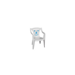 Πολυθρονάκι BIMBO Πλαστικό Άσπρο (Blue smile) 40x37x54cm