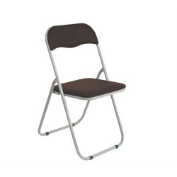 Καρέκλα Linda Πτυσ/νη PVC Καφέ (Βαφή Γκρι) Συσκ.6τμχ 43x46x80cm