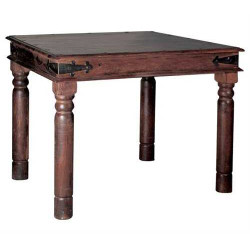 Τραπέζι Ostia 80x80x76 cm Καρυδί