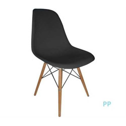 Καρέκλα Art Wood PP Μαύρο Συσκ.4τμχ 46x53x81cm